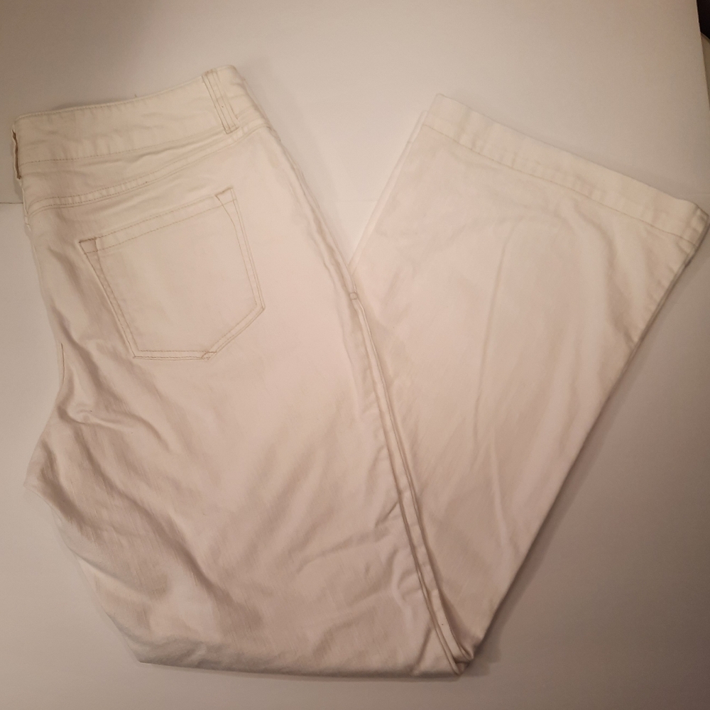 St. John Bay Perfect Fit Trouser Jeans, White, Sz 16